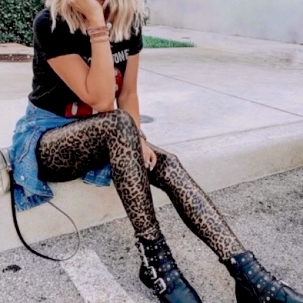 Bronze leopard spanx leggings
